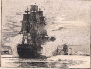 The British Fleet Passing Through the Dardanelles AD 1807 by Charles William Wyllie